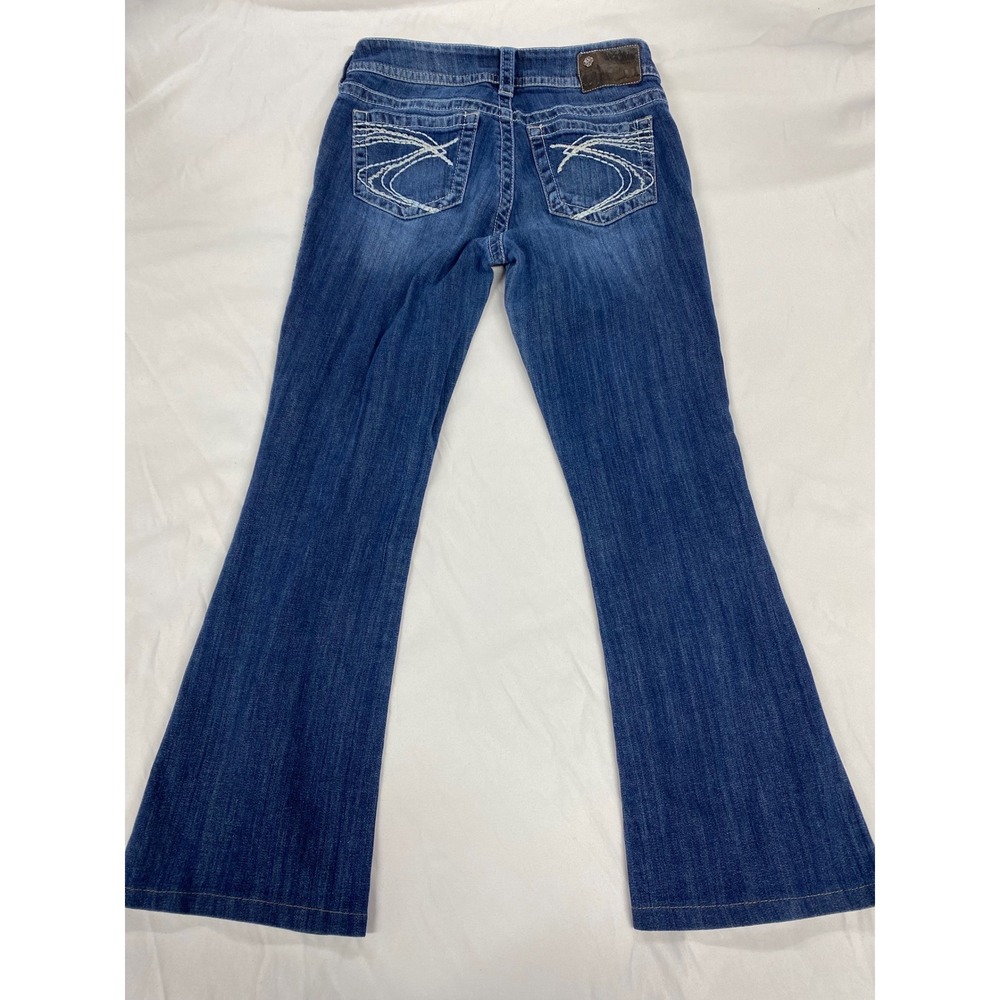 Silver Jeans Co Suki Mid Rise Bootcut Dark Wash Denim Jeans W27 L32 Y2K western - Picture 5 of 8